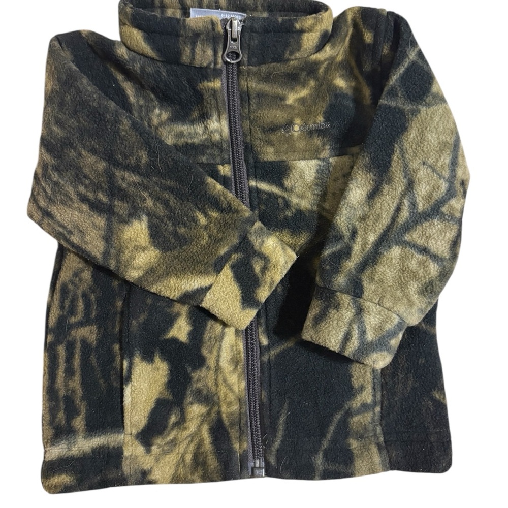 Columbia Green and Tan Fleece Jacket